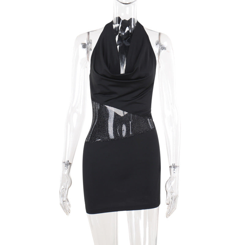 ROBE COURTE SEXY À ENCOLURE EN U