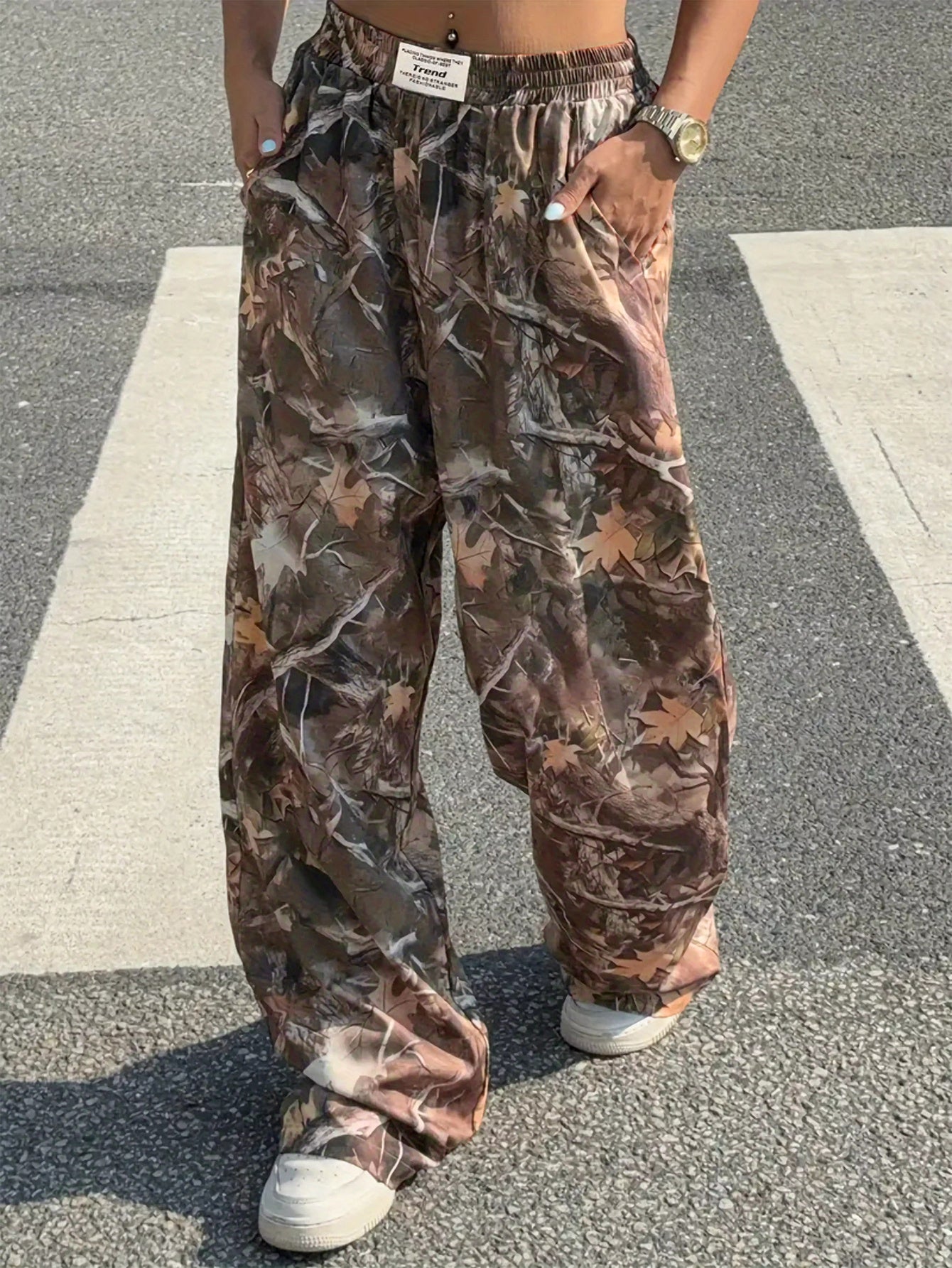 PANTALON CARGO CAMOUFLAGE POUR FEMME