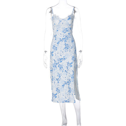 ROBE LONGUE FLEURIE EN DENTELLE