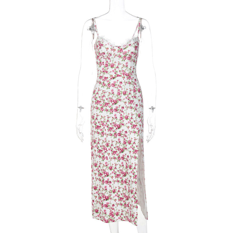 ROBE LONGUE FLEURIE EN DENTELLE