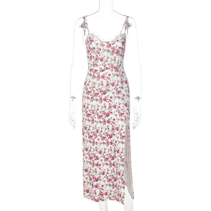 ROBE LONGUE FLEURIE EN DENTELLE