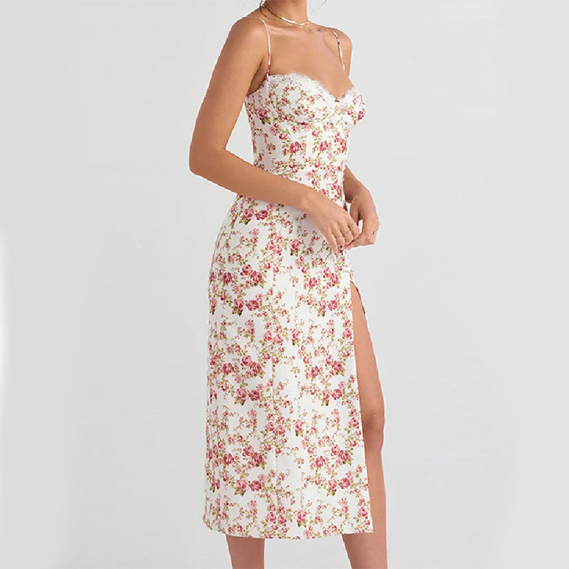 ROBE LONGUE FLEURIE EN DENTELLE