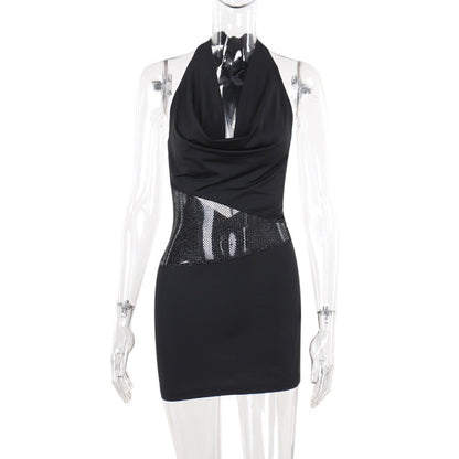 ROBE COURTE SEXY À ENCOLURE EN U