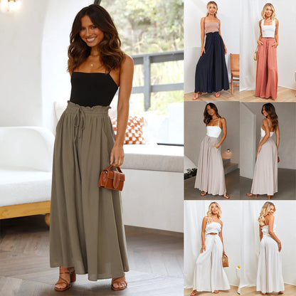 PANTALON DÉCONTRACTÉ POUR FEMME – COUPE LARGE ET STYLE TENDANCE