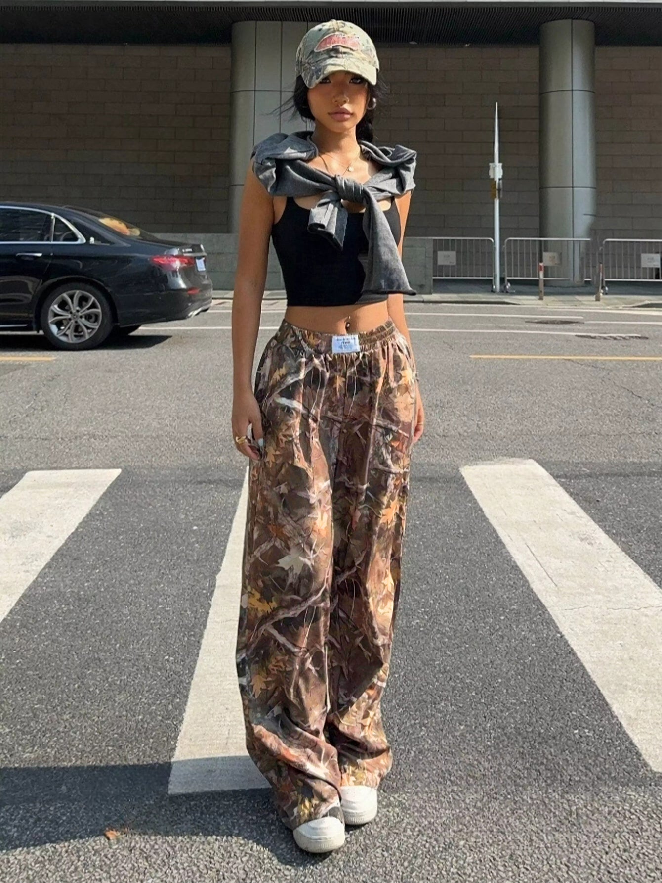 PANTALON CARGO CAMOUFLAGE POUR FEMME