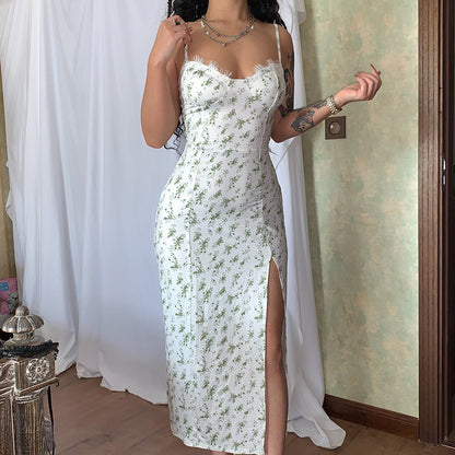 ROBE LONGUE FLEURIE EN DENTELLE